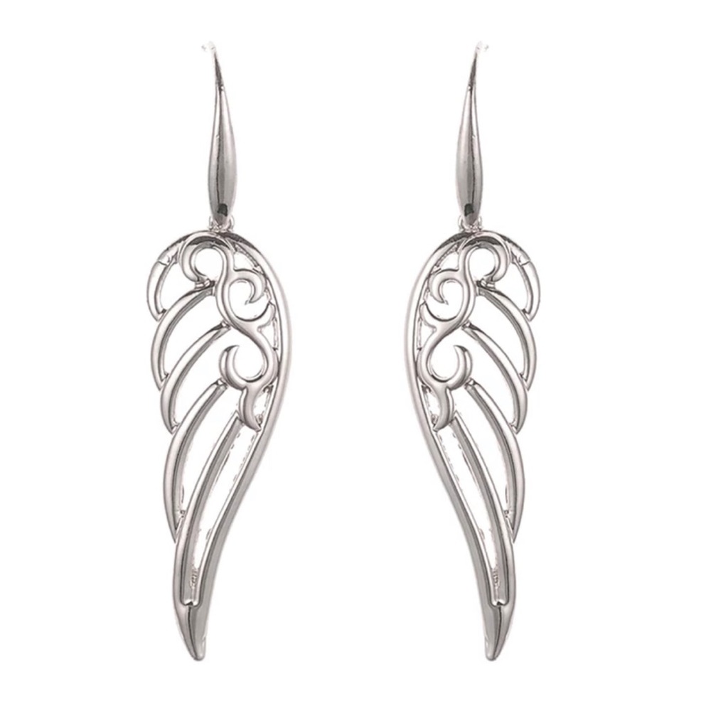 Silver Tone Wing Earrings Dark angel Fallen Angel or Earth Angel Angelic Wings